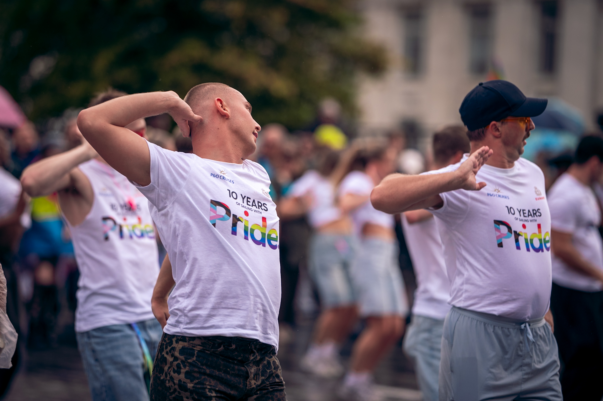 Pride performers dancing through the event