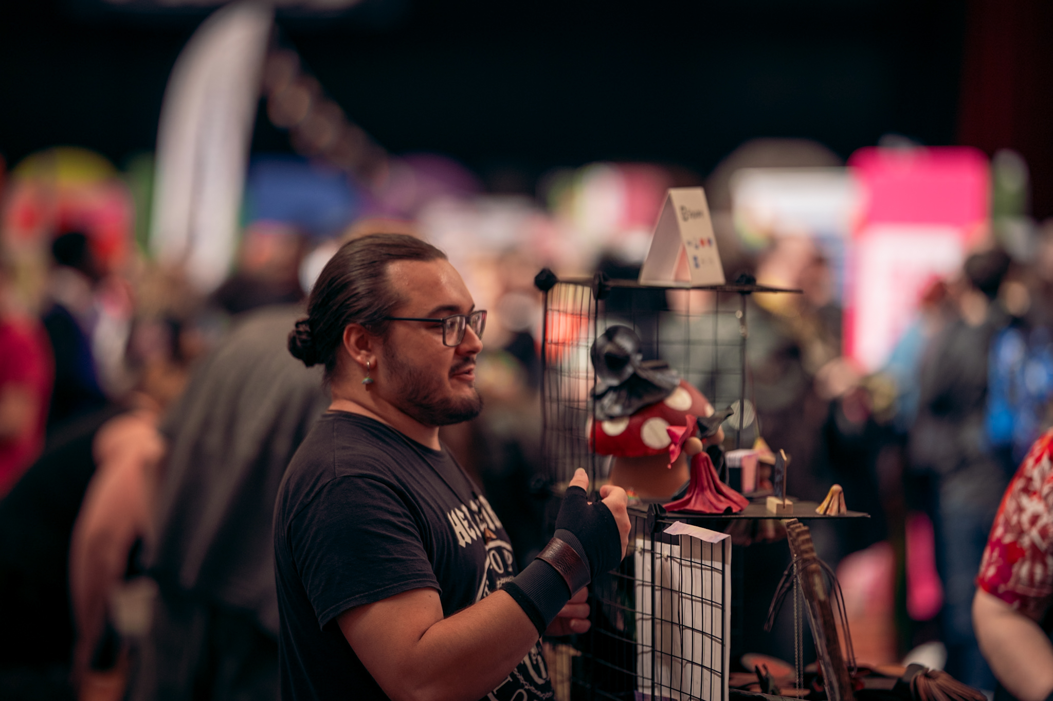 A vendor among the Pride crowd